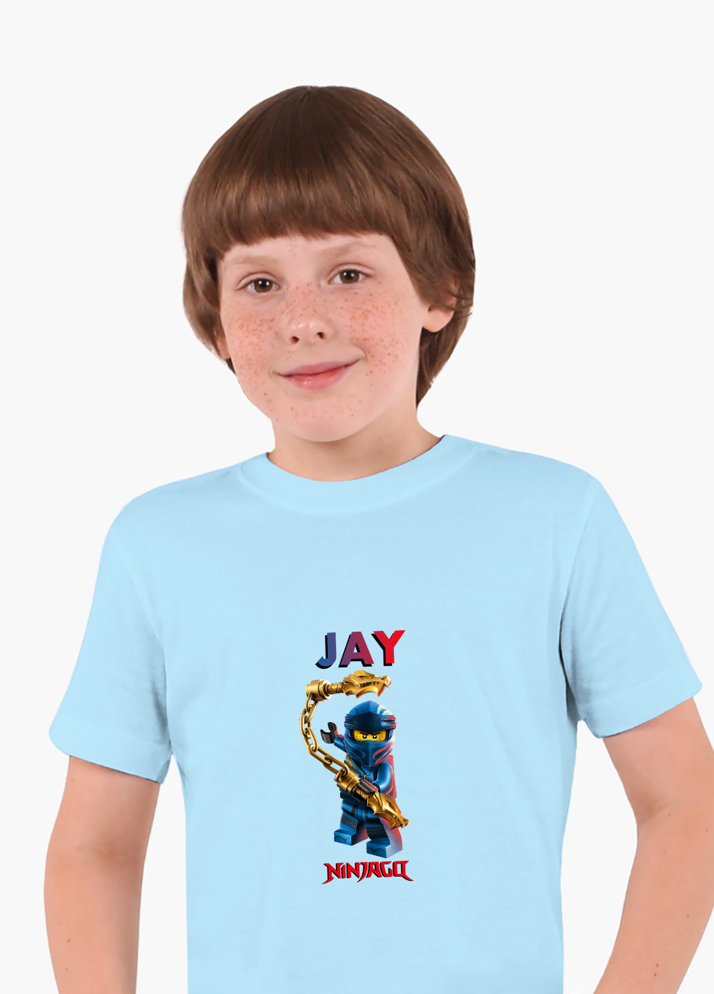 Голубая демисезонная футболка детская джей уокер лего ниндзяго (jay walker lego ninjago masters of spinjitzu)(9224-2638) MobiPrint