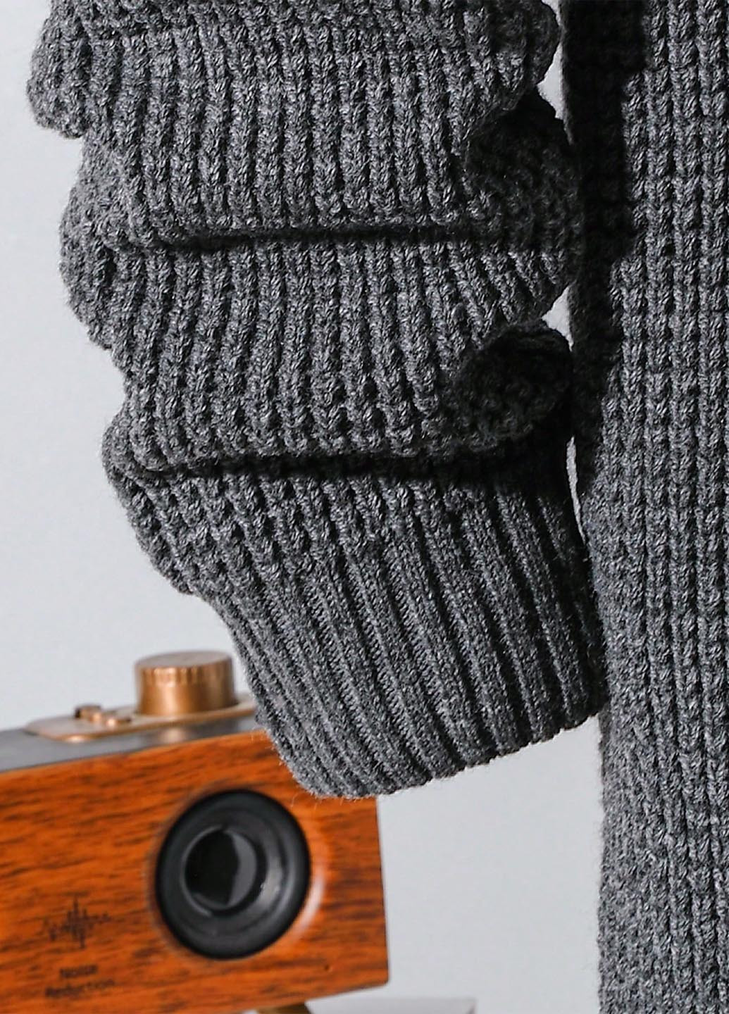 Темно-серый демисезонный кардиган SHEIN