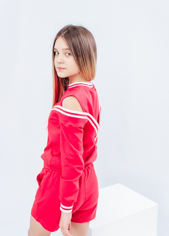 Червоний демісезонний костюм для дівчинки (підлітковий) Носи своє 6248