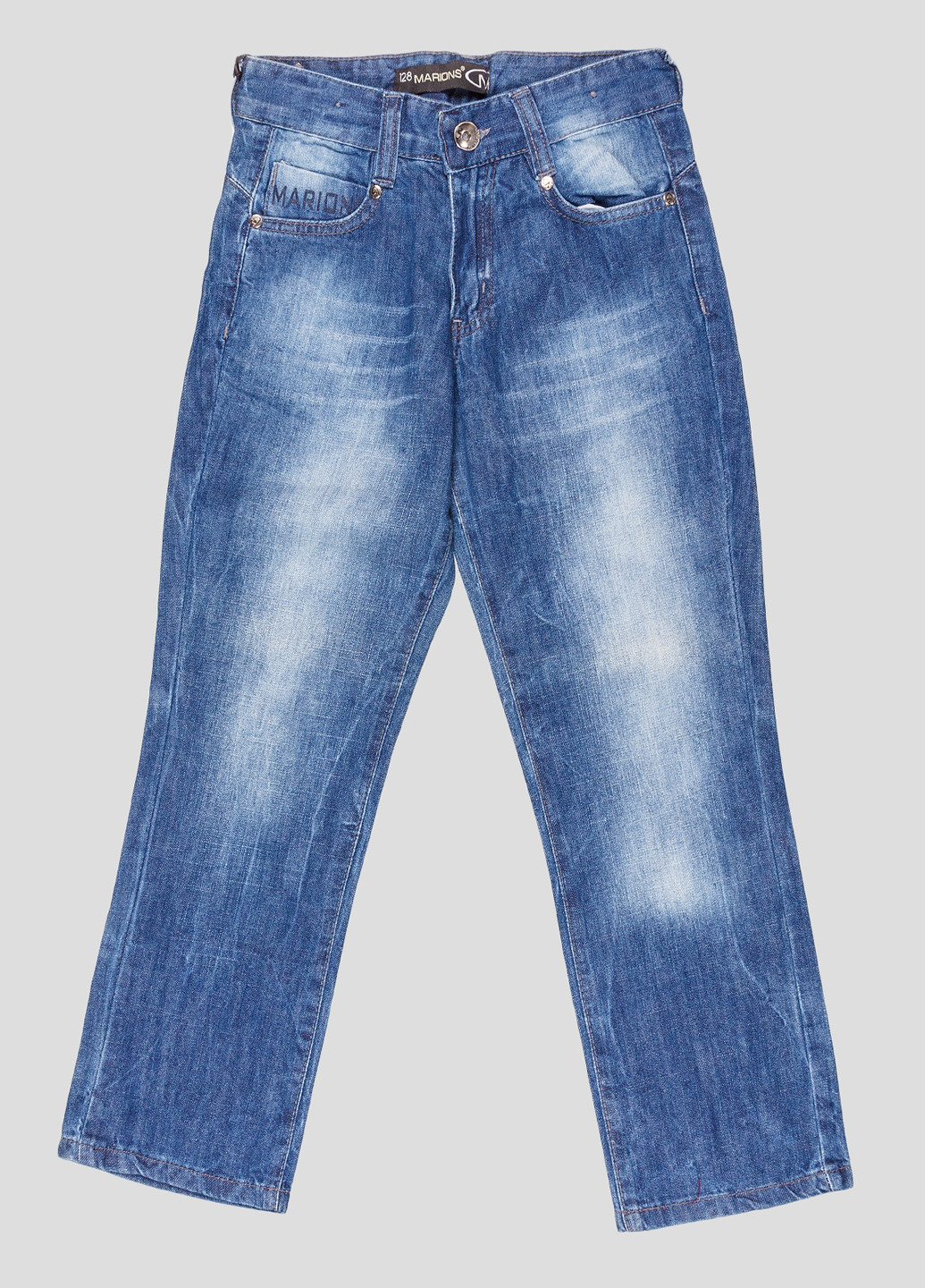 Джинси Marions прямі темно-сині джинсові бавовна