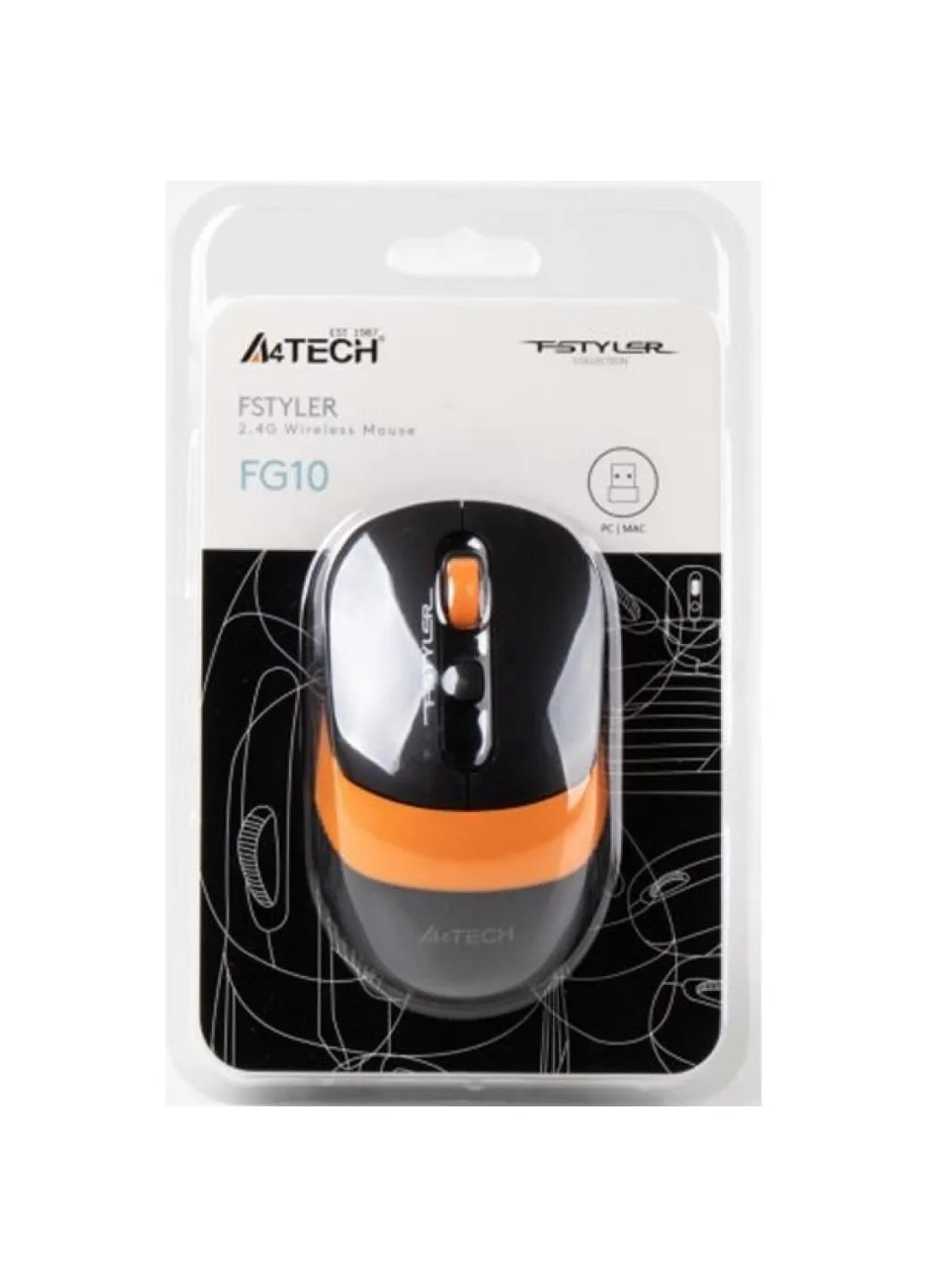 Мышка FG10 Orange A4Tech (253545892)