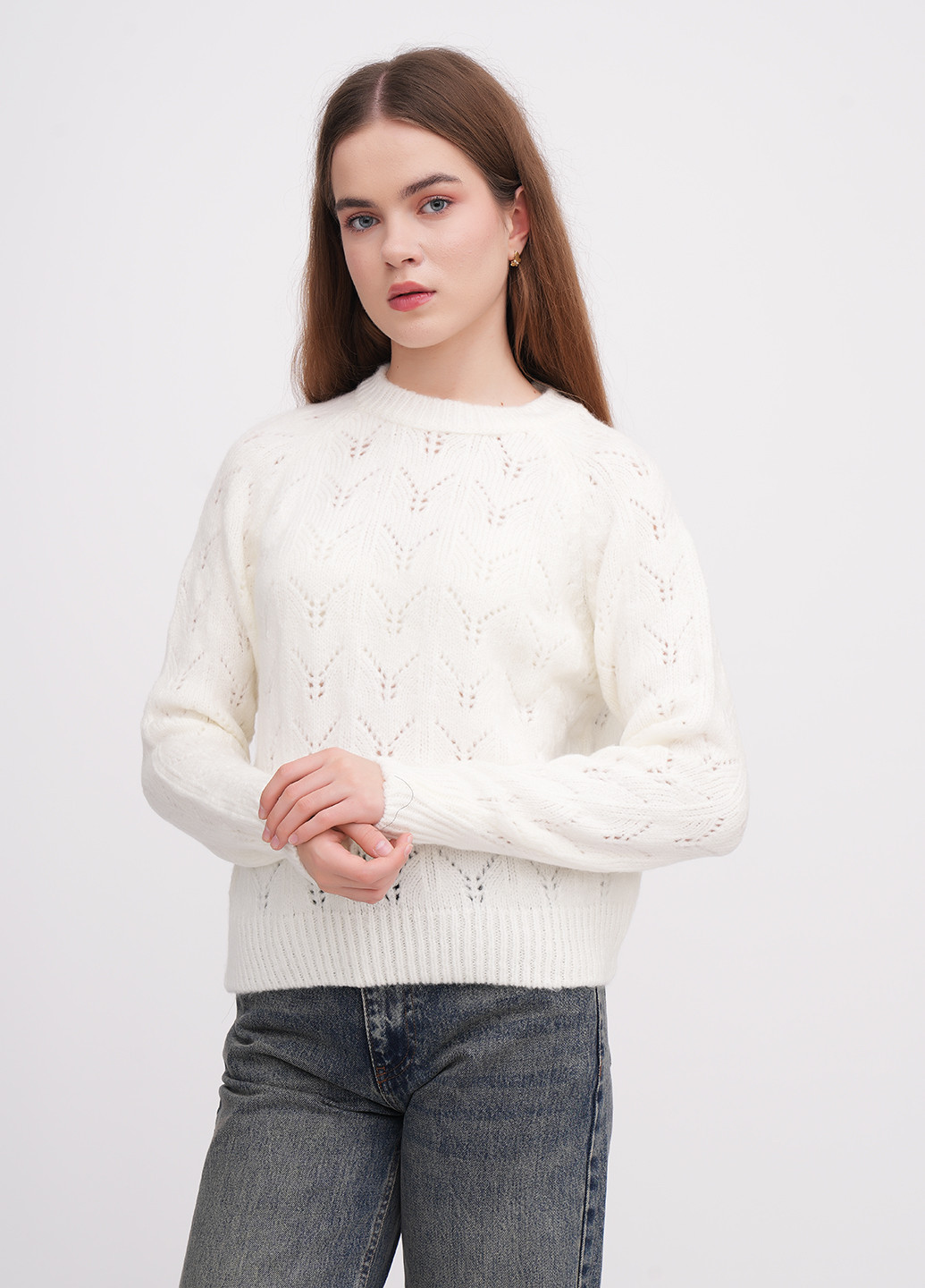 Молочний демісезонний светр EQUILIBRI