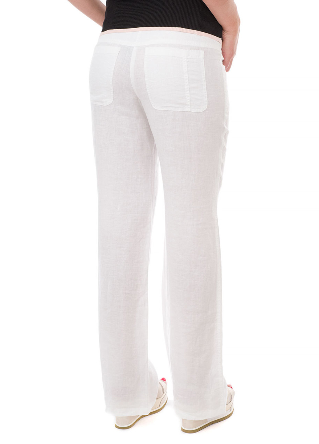 Белые кэжуал летние прямые брюки Marc Aurel