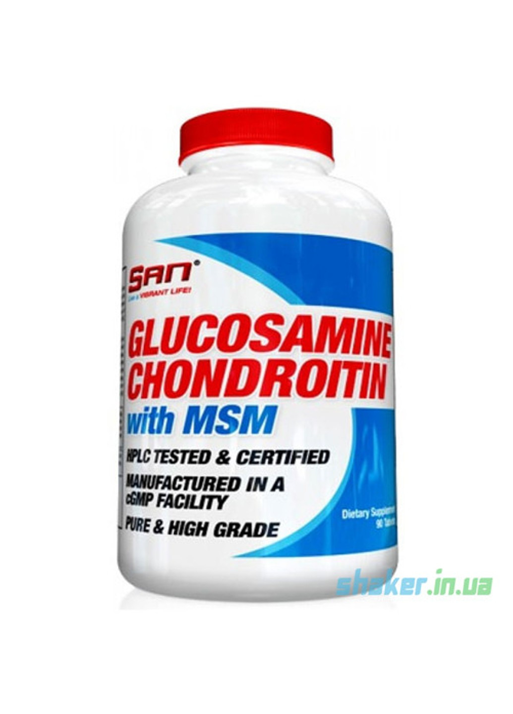 Глюкозамін хондроїтин МСМ Glucosamine Chondroitin with MSM (90 таб) сан San (255409620)
