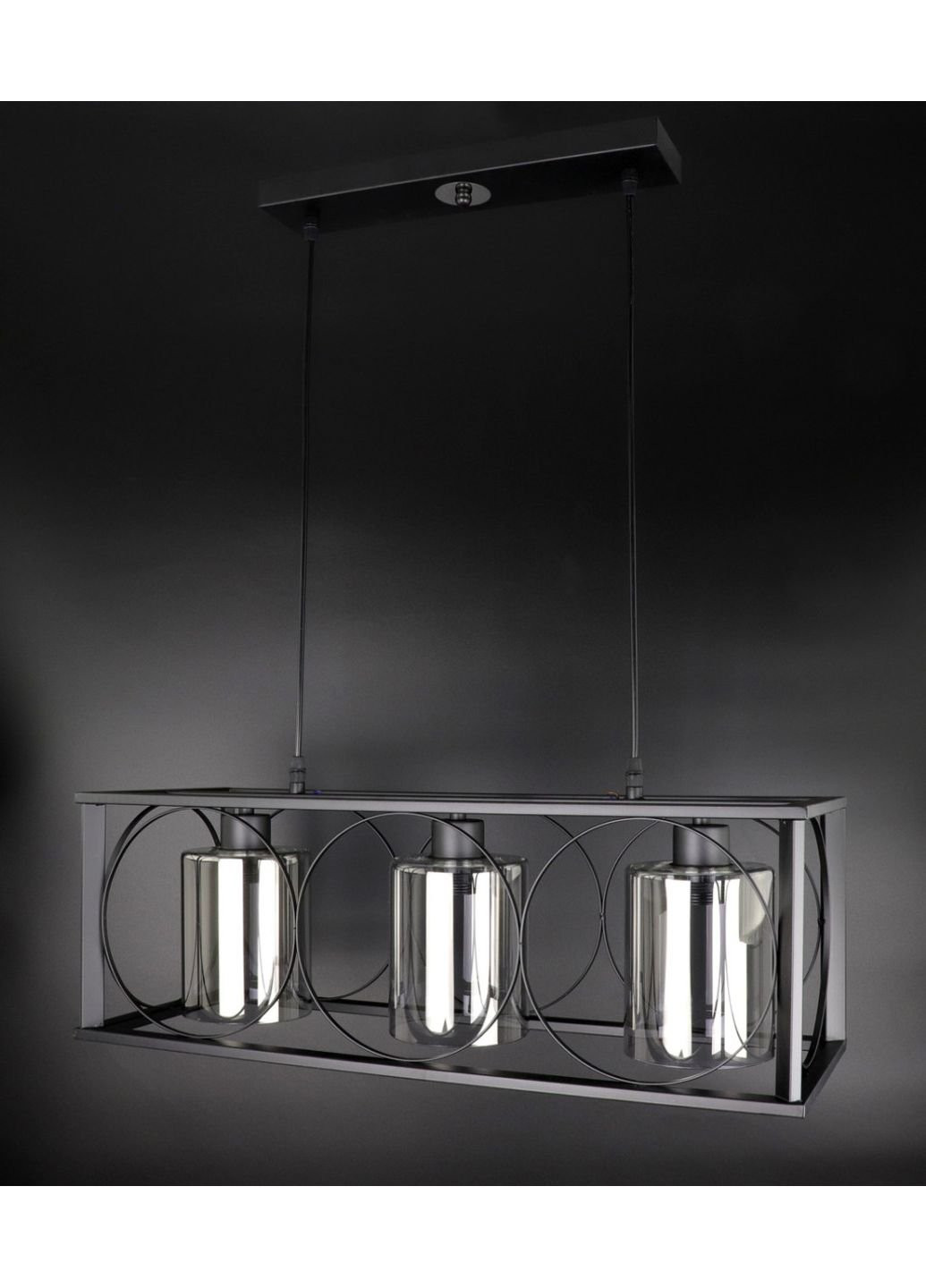 Люстра потолочная подвесная в стиле LOFT (лофт) 11825/3-gr Черный 35х24х63 см. Sunnysky (253629523)