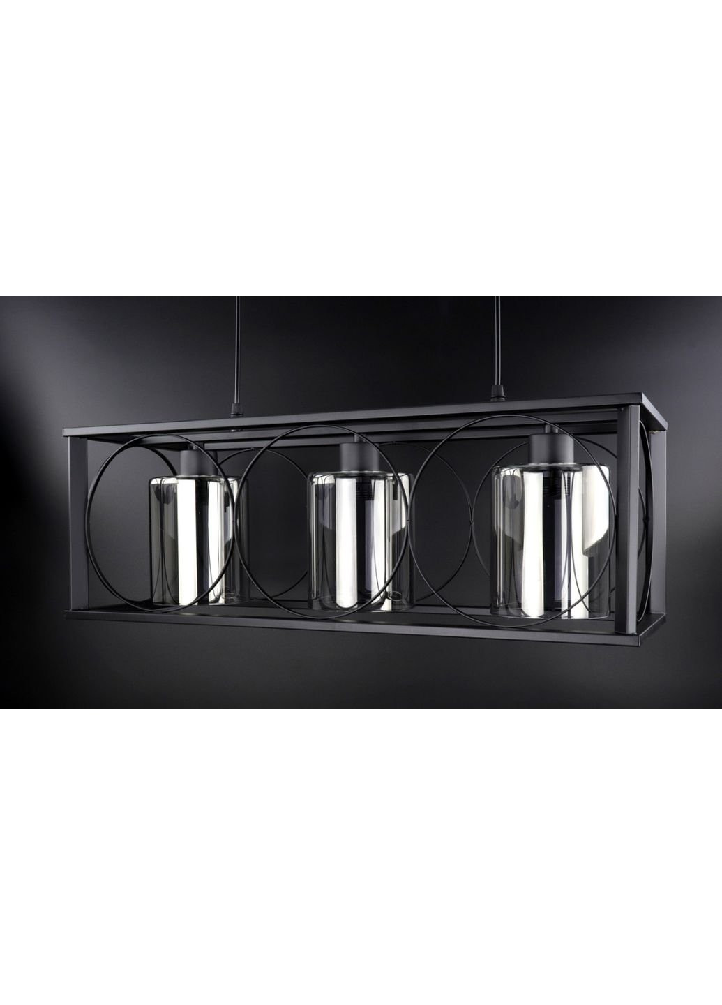 Люстра потолочная подвесная в стиле LOFT (лофт) 11825/3-gr Черный 35х24х63 см. Sunnysky (253629523)