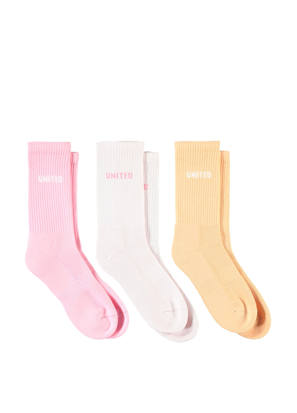 Комбинированные носки (2 пары) UNITED4 надписи (329148627)