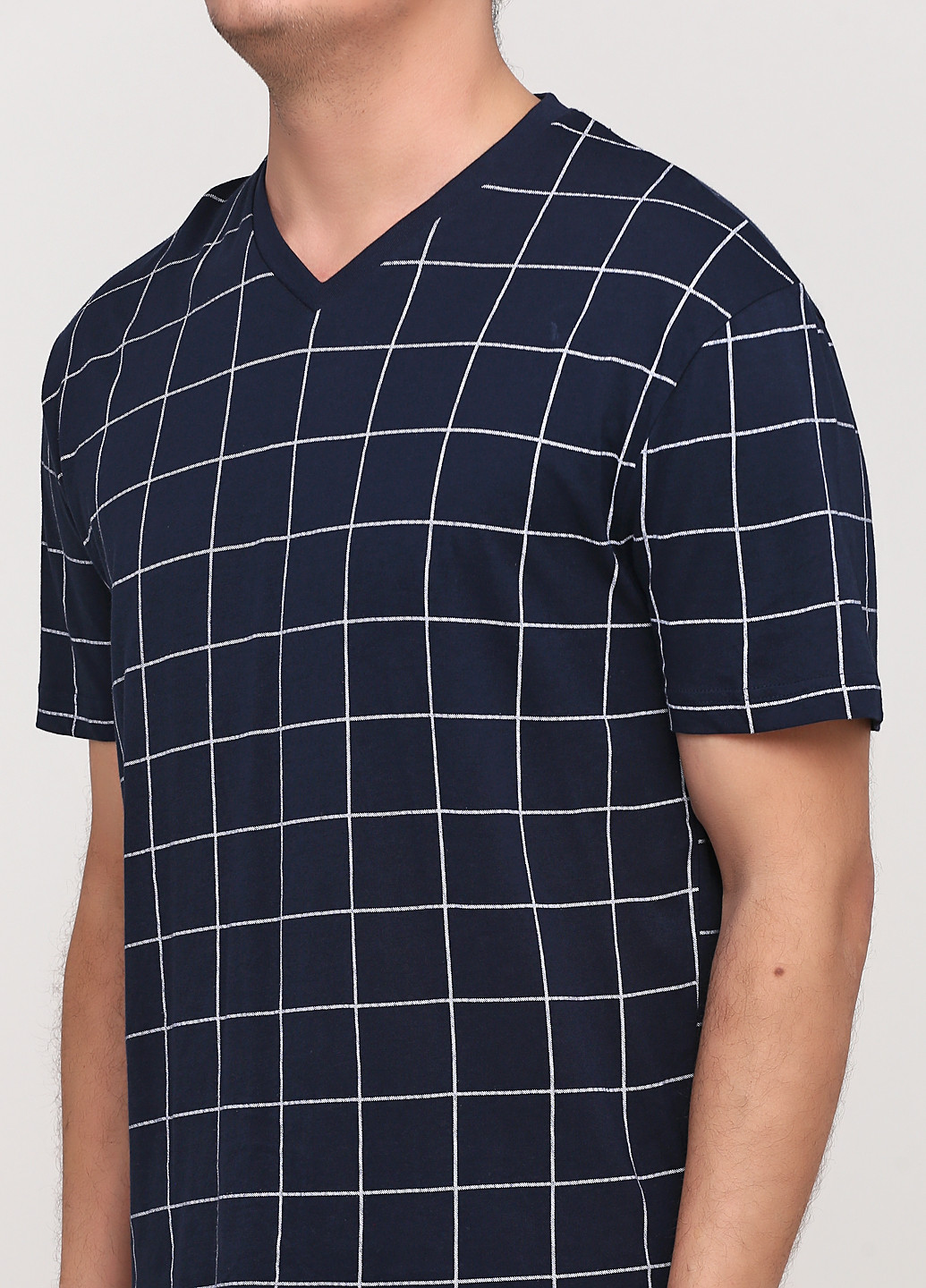 Піжама (футболка, шорти) C&A футболка + шорти клітинка комбінована домашня трикотаж, бавовна