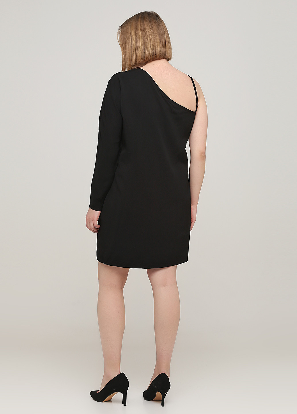 Чорна кежуал сукня на одне плече Care Label однотонна