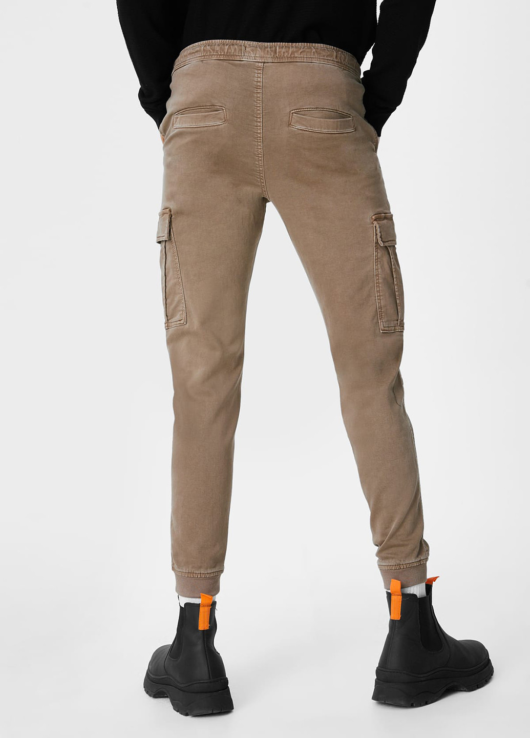 Коричневые кэжуал демисезонные джоггеры, карго брюки C&A