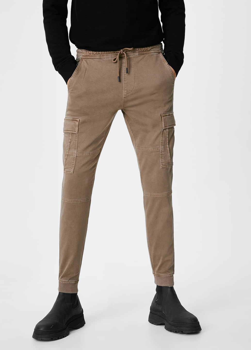 Коричневые кэжуал демисезонные джоггеры, карго брюки C&A