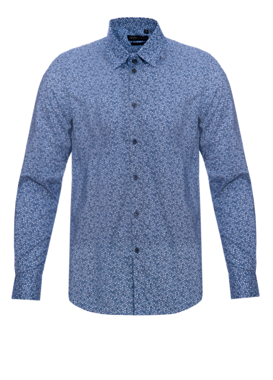 Голубой классическая рубашка с абстрактным узором Antony Morato