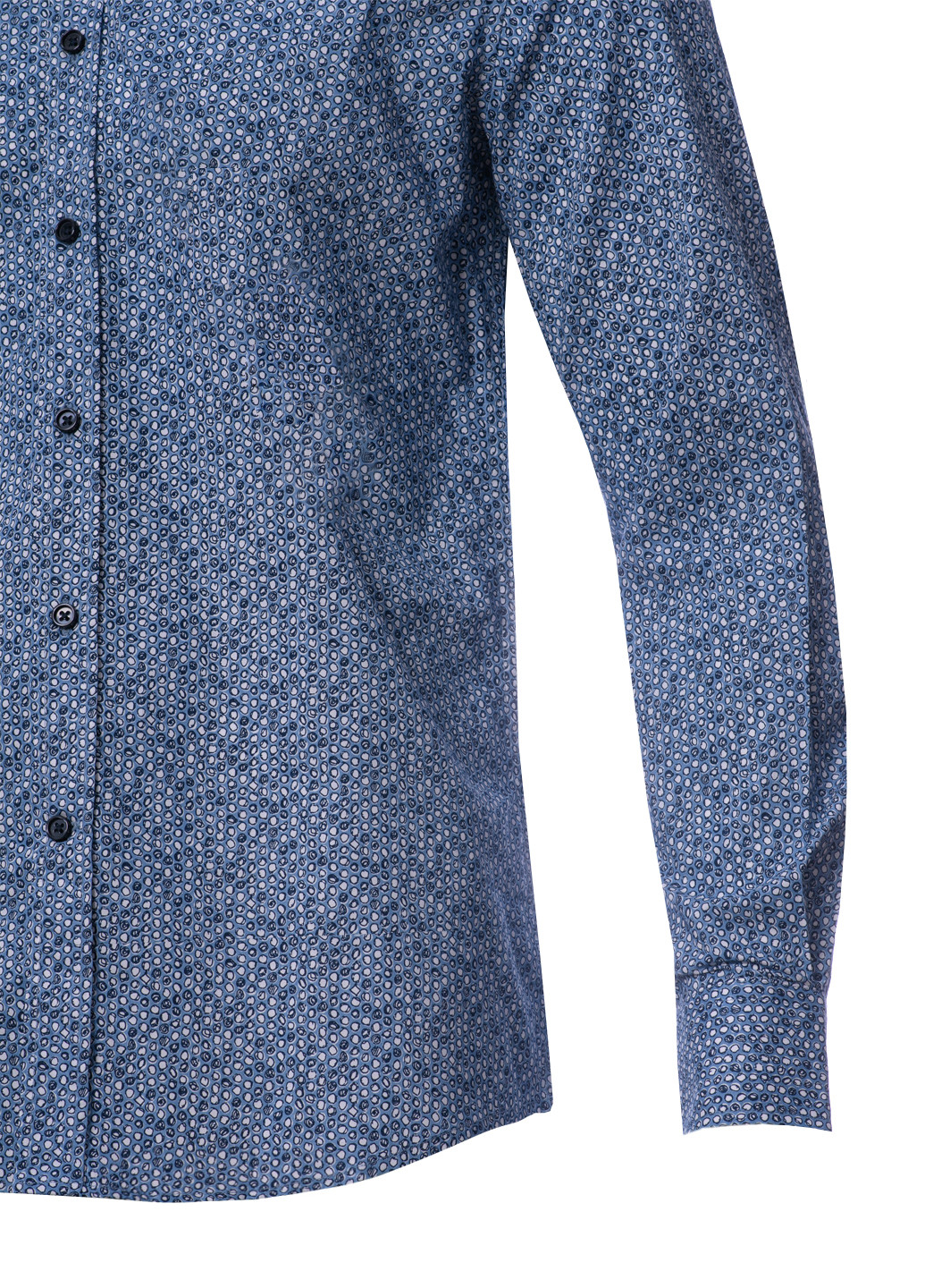 Голубой классическая рубашка с абстрактным узором Antony Morato