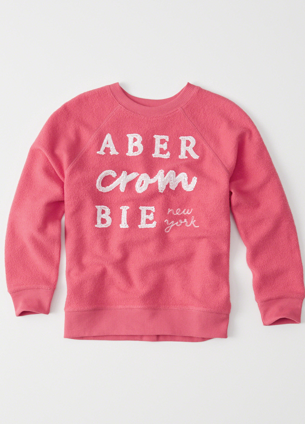 Abercrombie & Fitch свитшот надпись розовый кэжуал