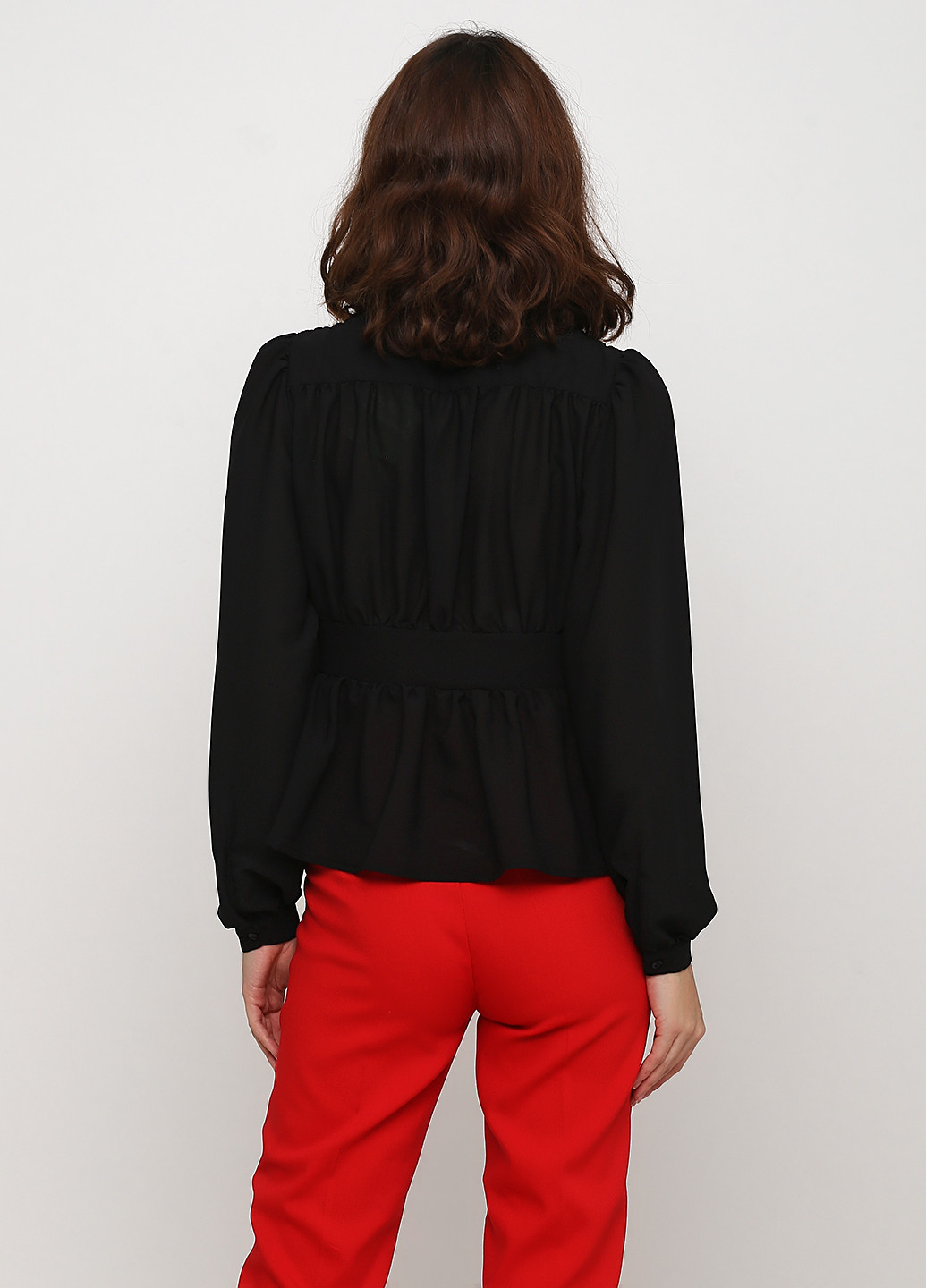 Черная демисезонная блуза Gepur