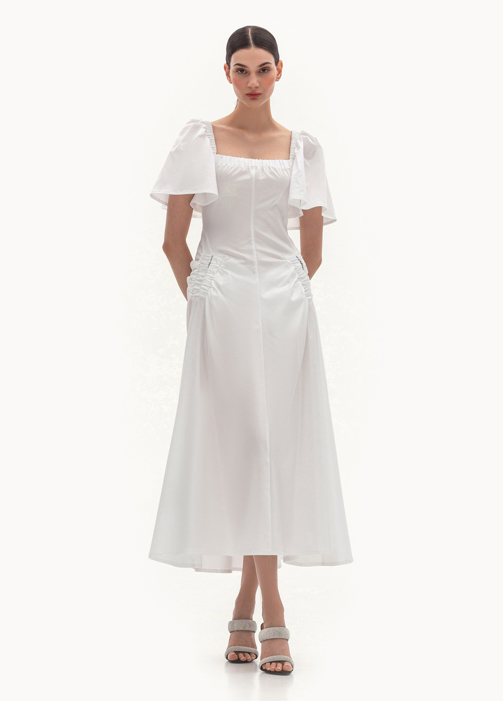 Білий кежуал сукня а-силует BGL однотонна