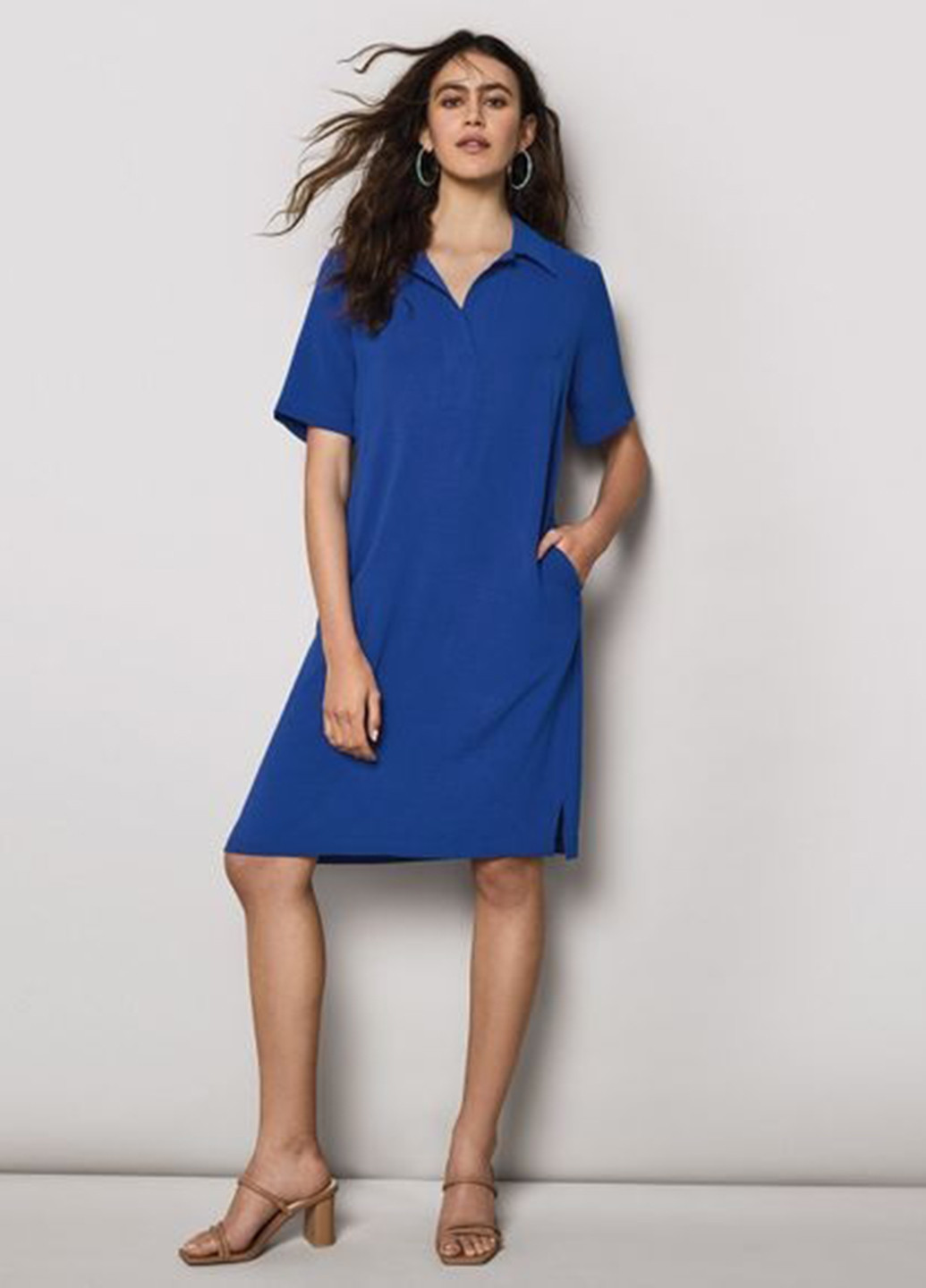 Темно-синя кежуал сукня поло Studio 1886 однотонна