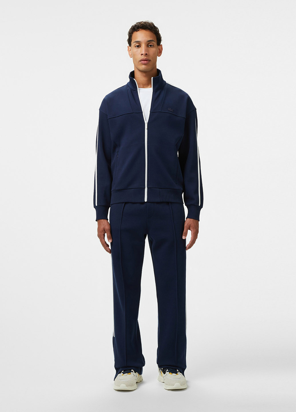 Индиго спортивные демисезонные прямые брюки Lacoste