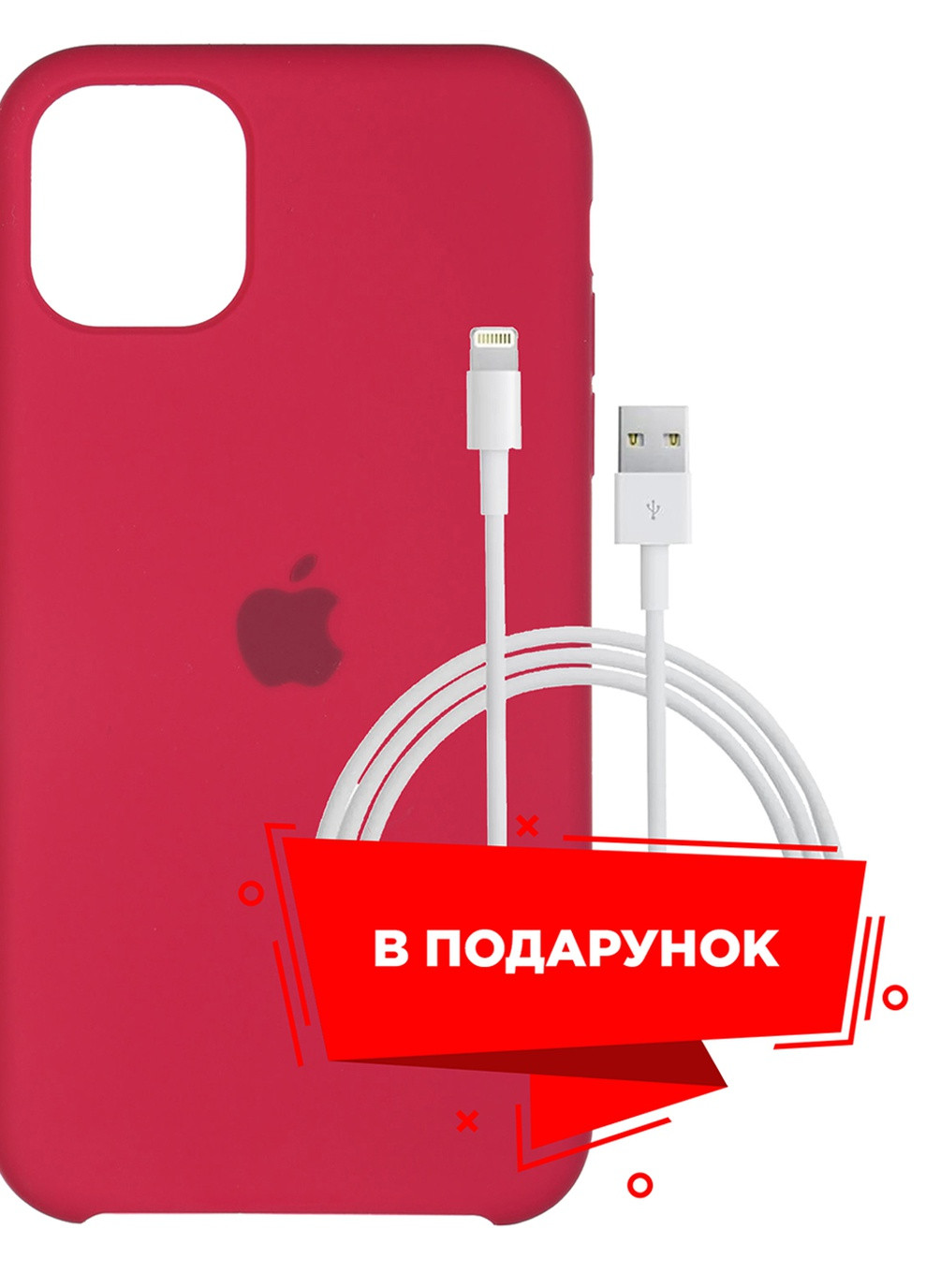 Чохол для Apple iPhone 11 Pro Rose Red + кабель Lightning (ARS55608) ARS (225525219)