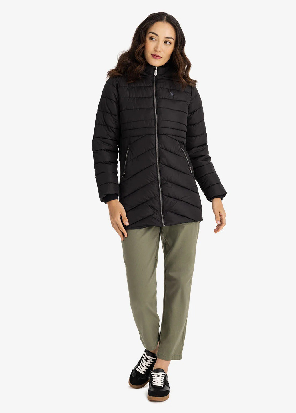 Черная демисезонная куртка U.S. Polo Assn.