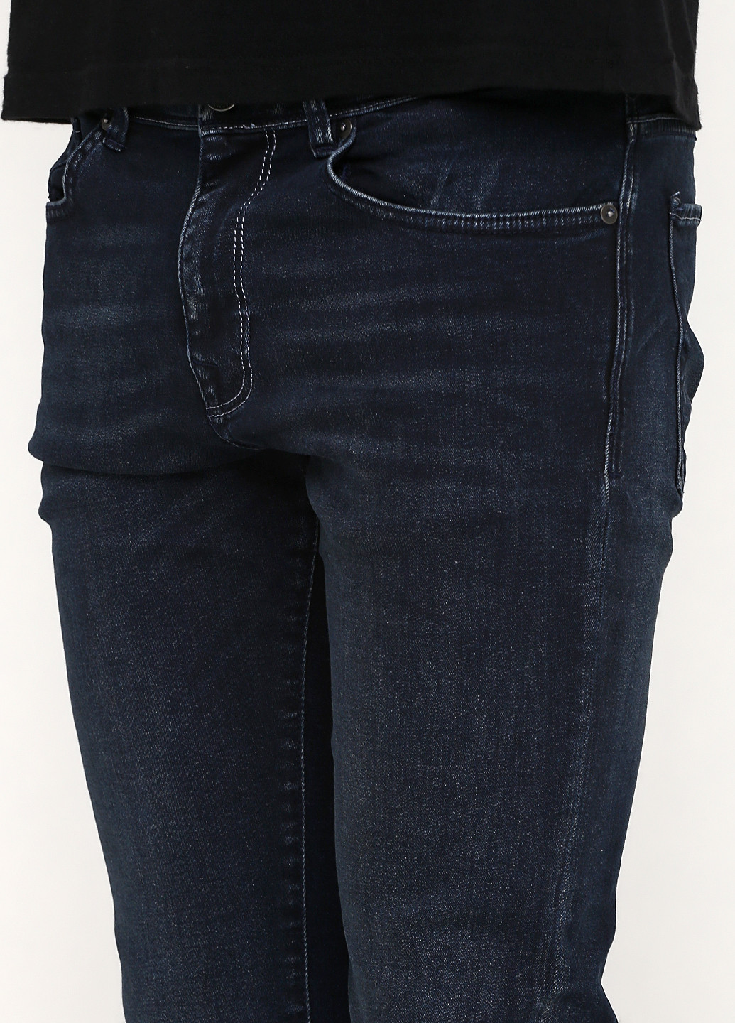 Темно-синие демисезонные зауженные джинсы Selected