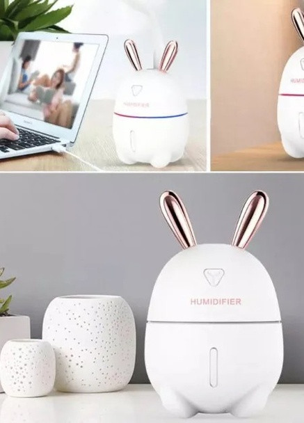 Зволожувач повітря і нічник 2в1 Humidifiers Rabbit SA крлиок Білий Remax (239798360)