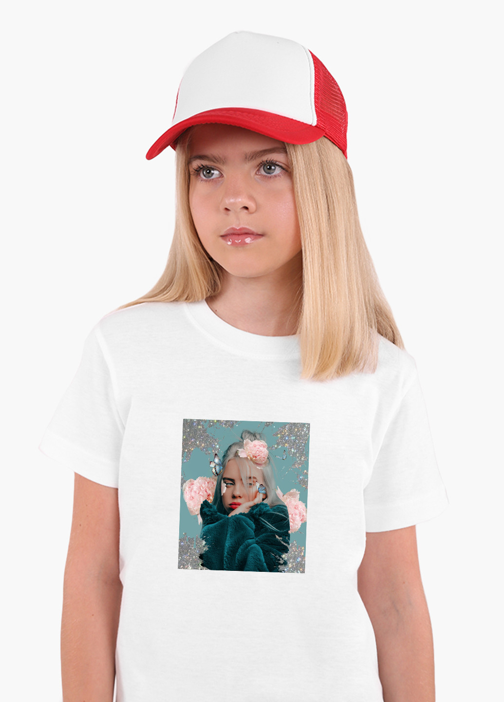 Белая демисезонная футболка детская билли айлиш (billie eilish) белый (9224-1601) 164 см MobiPrint