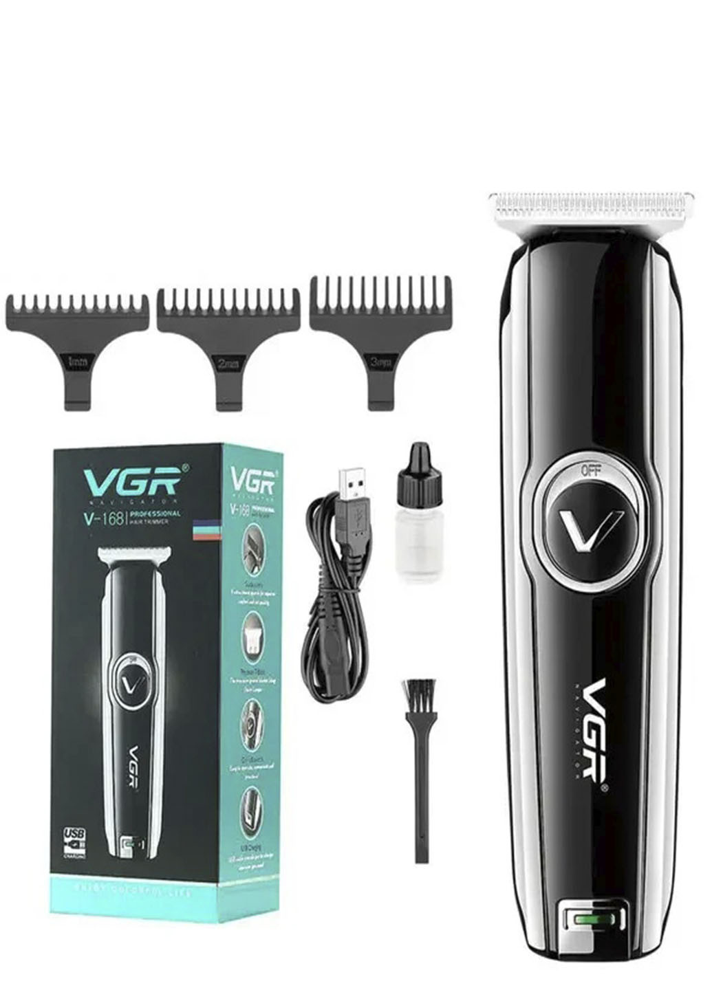 Машинка для стрижки V-168 беспроводная с комплектом насадок VGR (253105387)