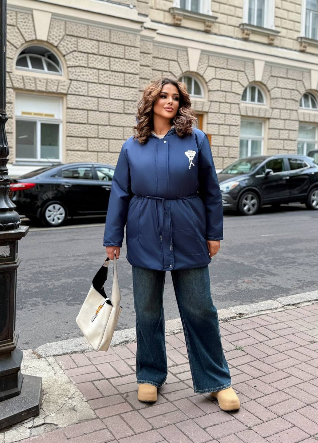 Синяя демисезонная куртка No Brand