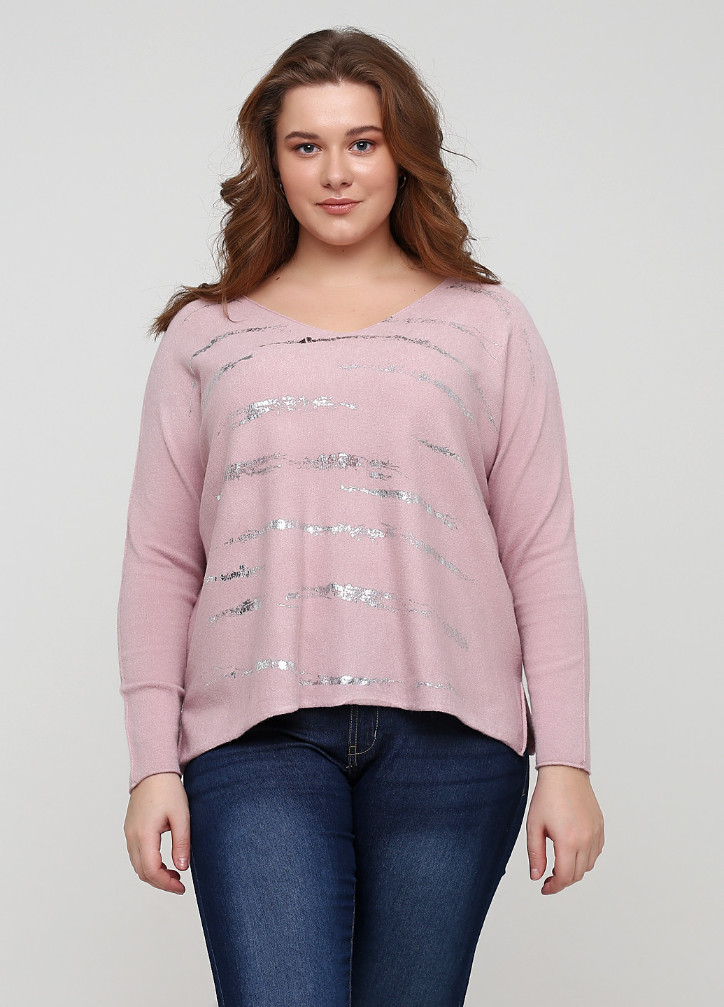 Розовый демисезонный пуловер пуловер Made in Italy