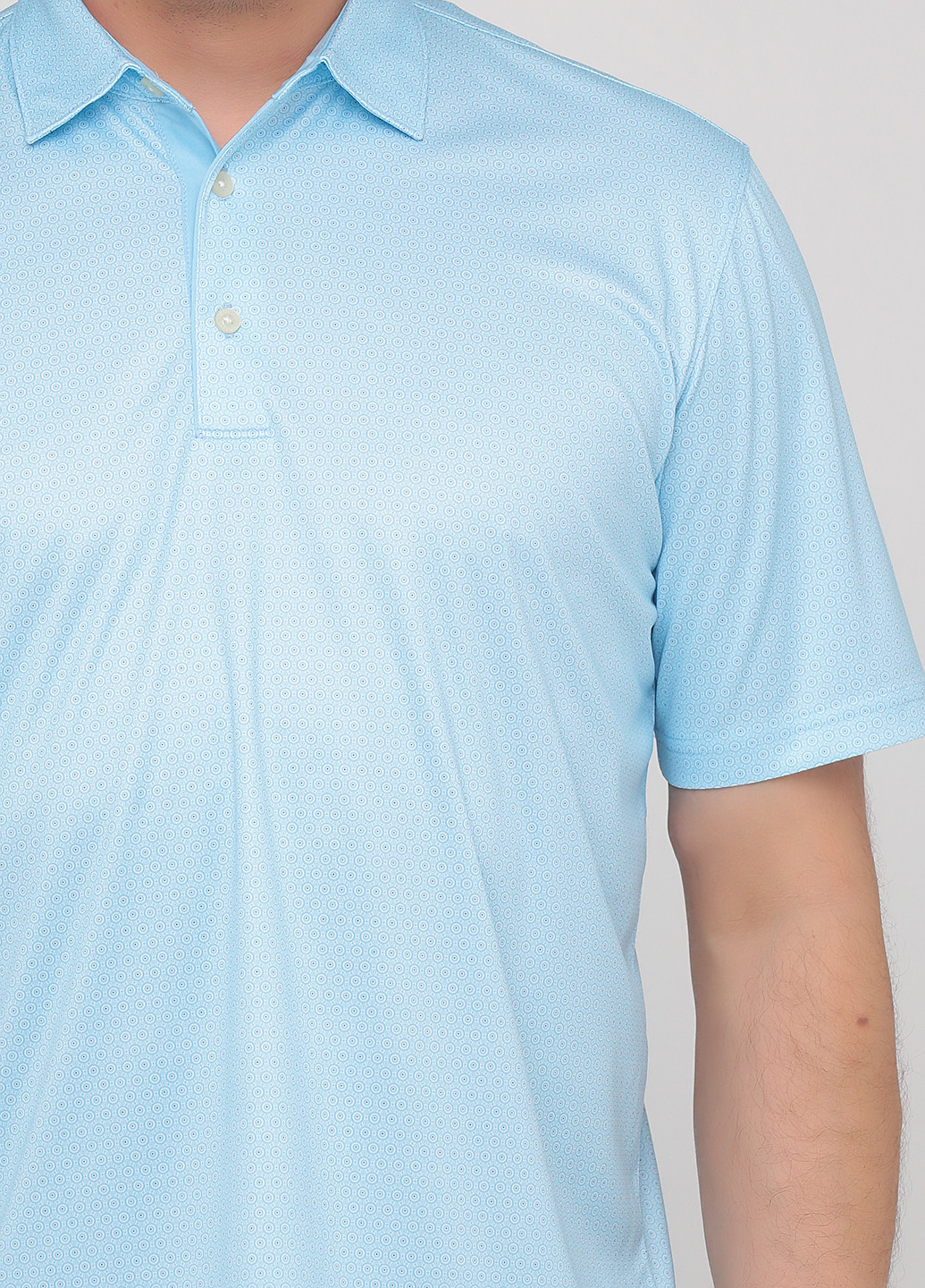 Голубой футболка-поло для мужчин Greg Norman с орнаментом