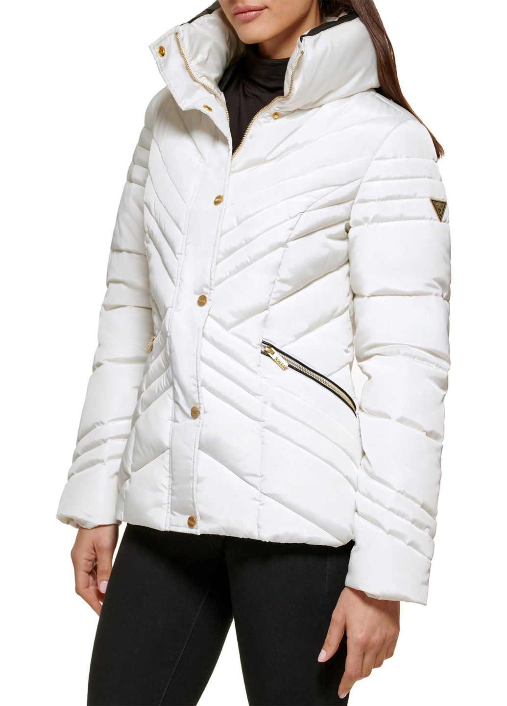 Молочная зимняя куртка Guess