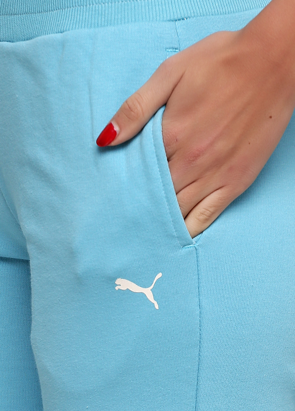 Голубые спортивные демисезонные джоггеры брюки Puma