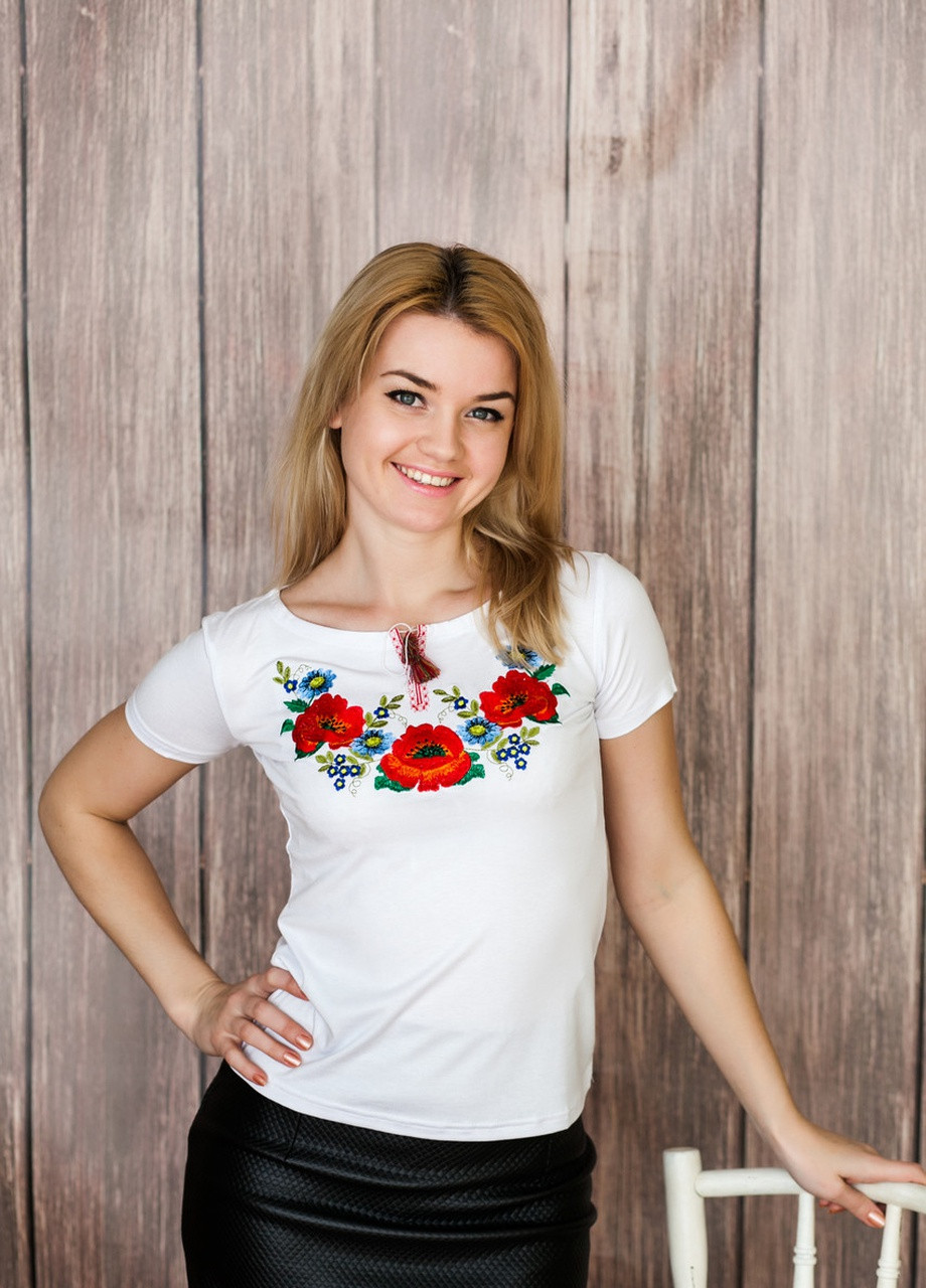 Женская вышитая футболка Украинские краски Melanika (252854284)