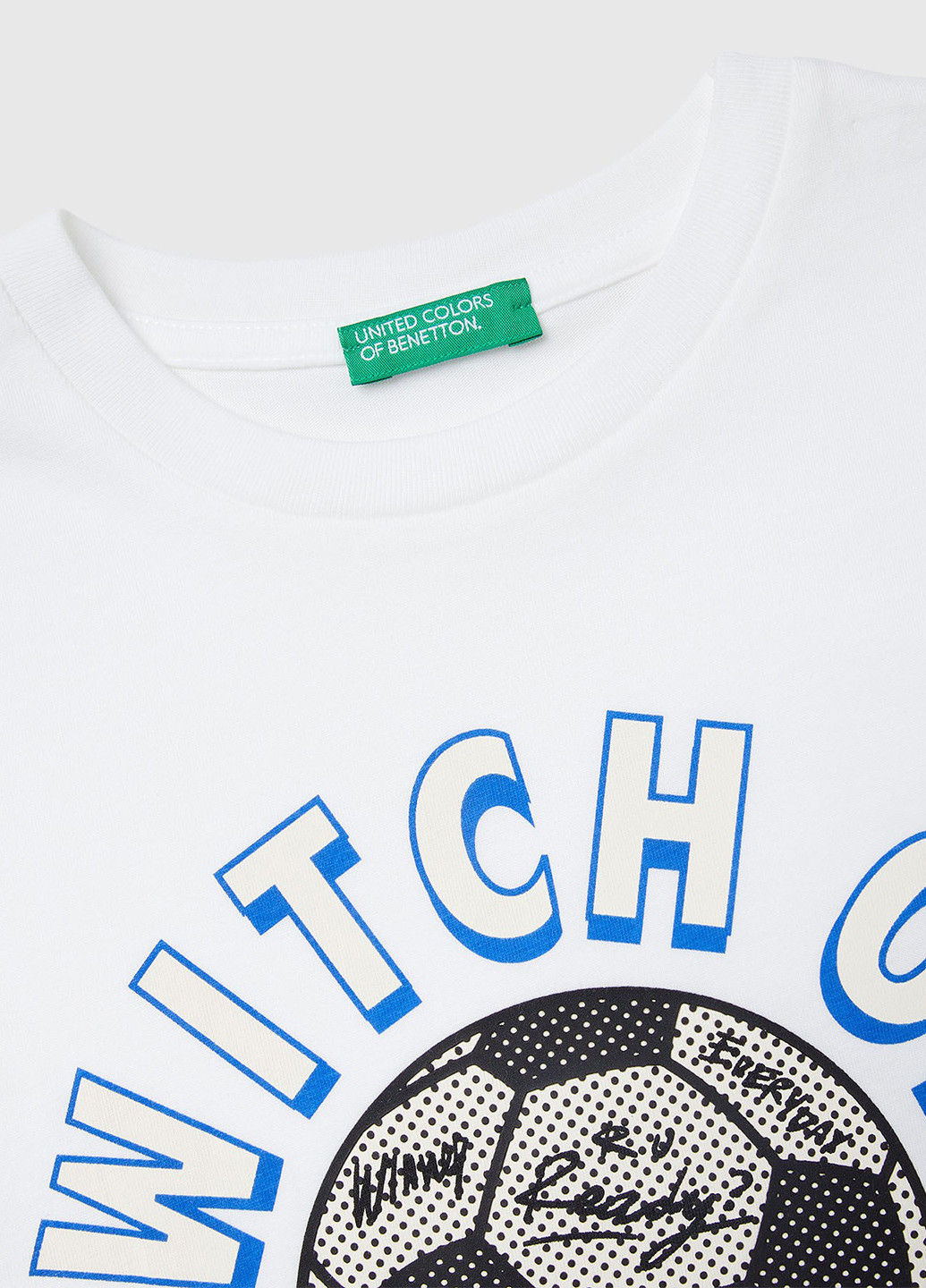 Белый демисезонный кэжуал лонгслив United Colors of Benetton с надписями