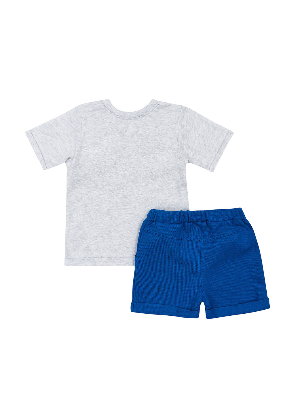 Светло-серый летний комплект (футболка, шорты) Ляля