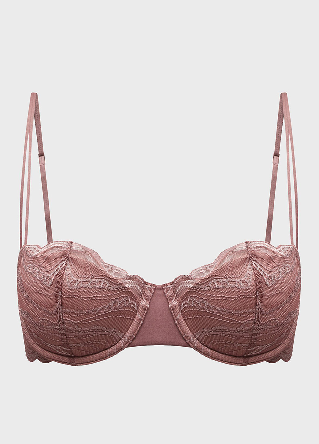 Темно-ліловий балконет бюстгальтер Calvin Klein з кісточками поліамід