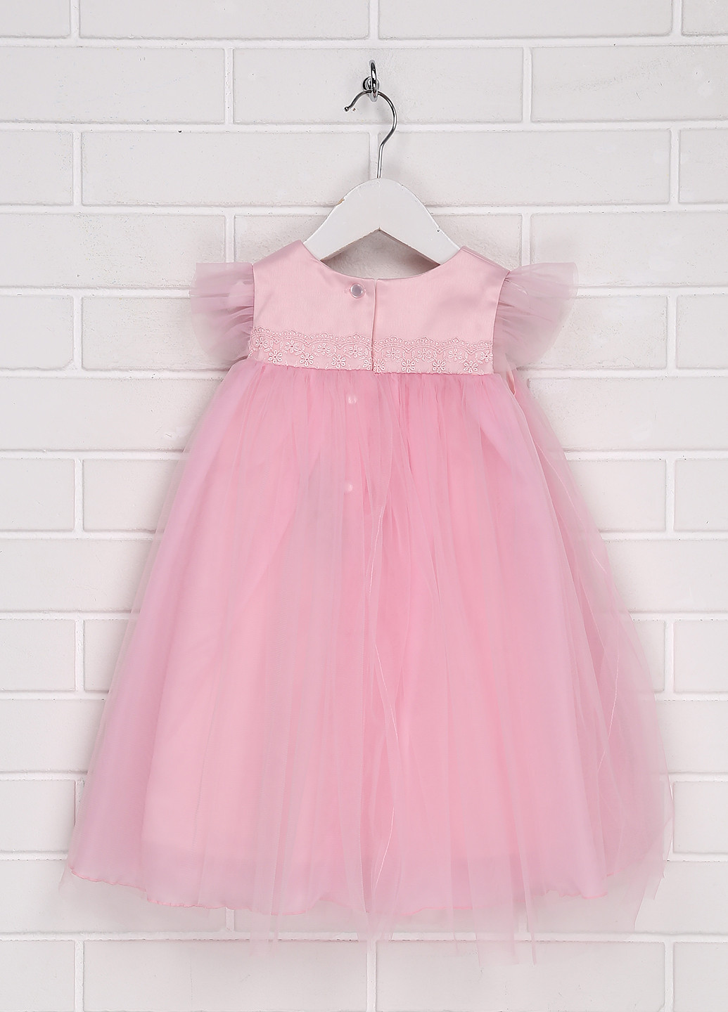 Розовое праздничный платье с пышной юбкой Sasha однотонное