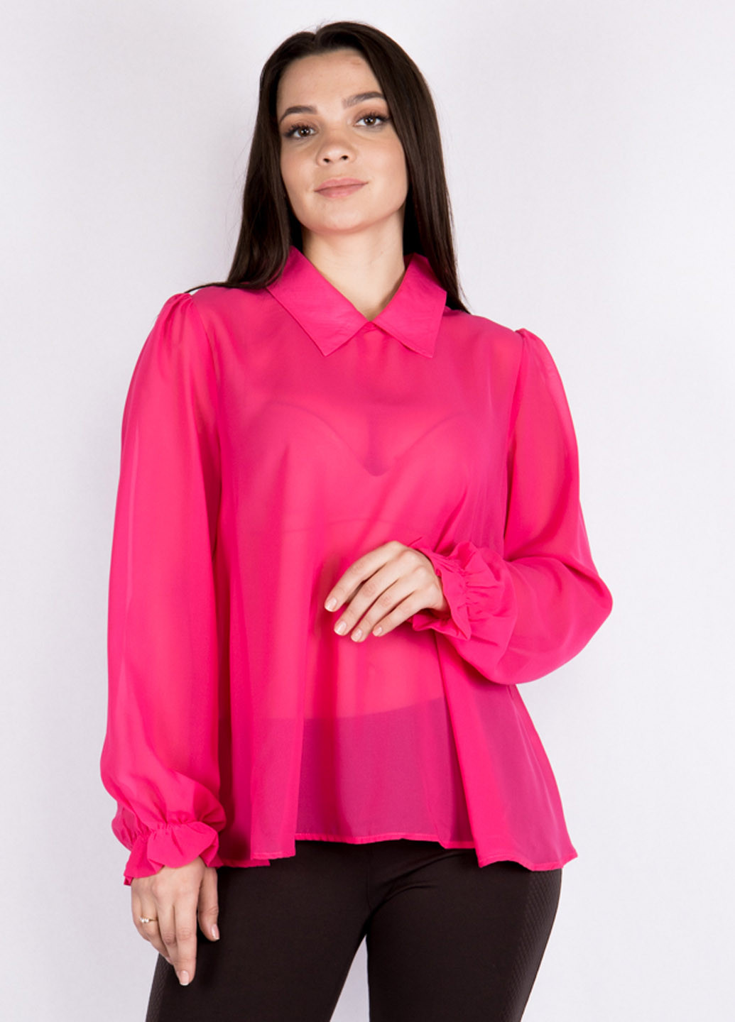 Розовая демисезонная блуза Time of Style