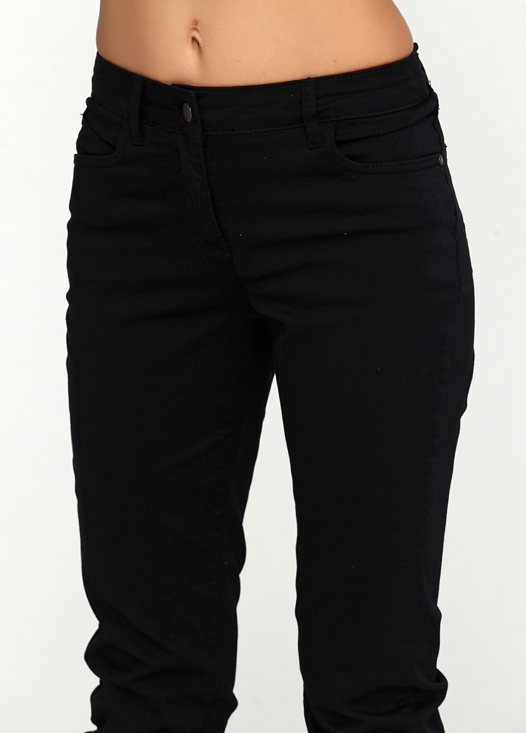 Черные кэжуал демисезонные зауженные брюки BRANDTEX CLASSIC