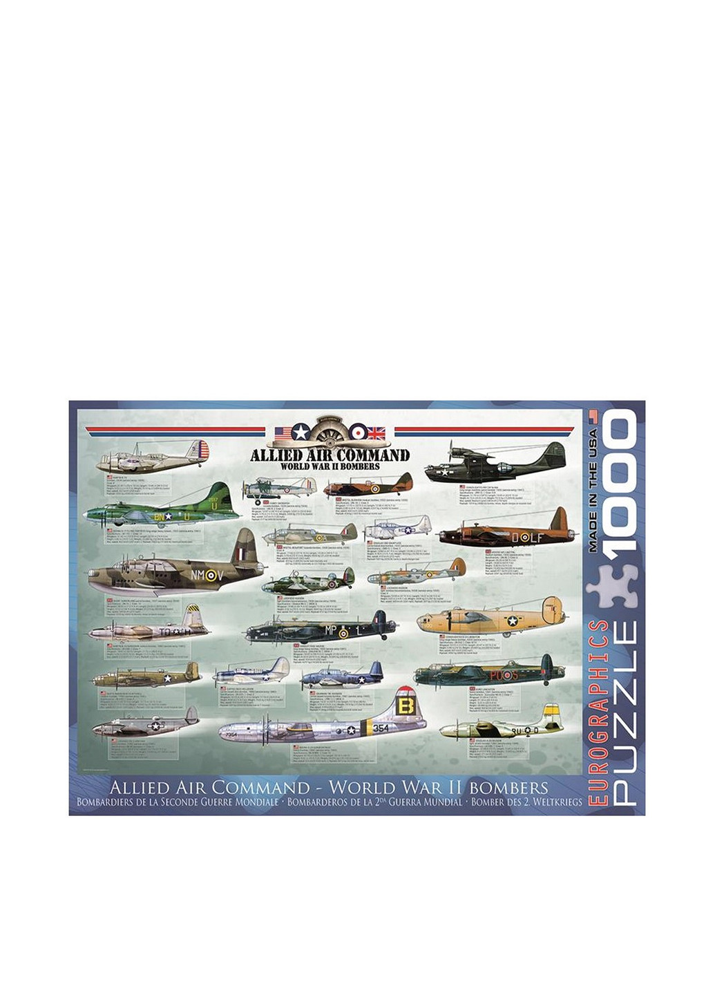Пазл Бомбардувальники 2-ї Світової війни (1000 елементів) Eurographics (286235907)