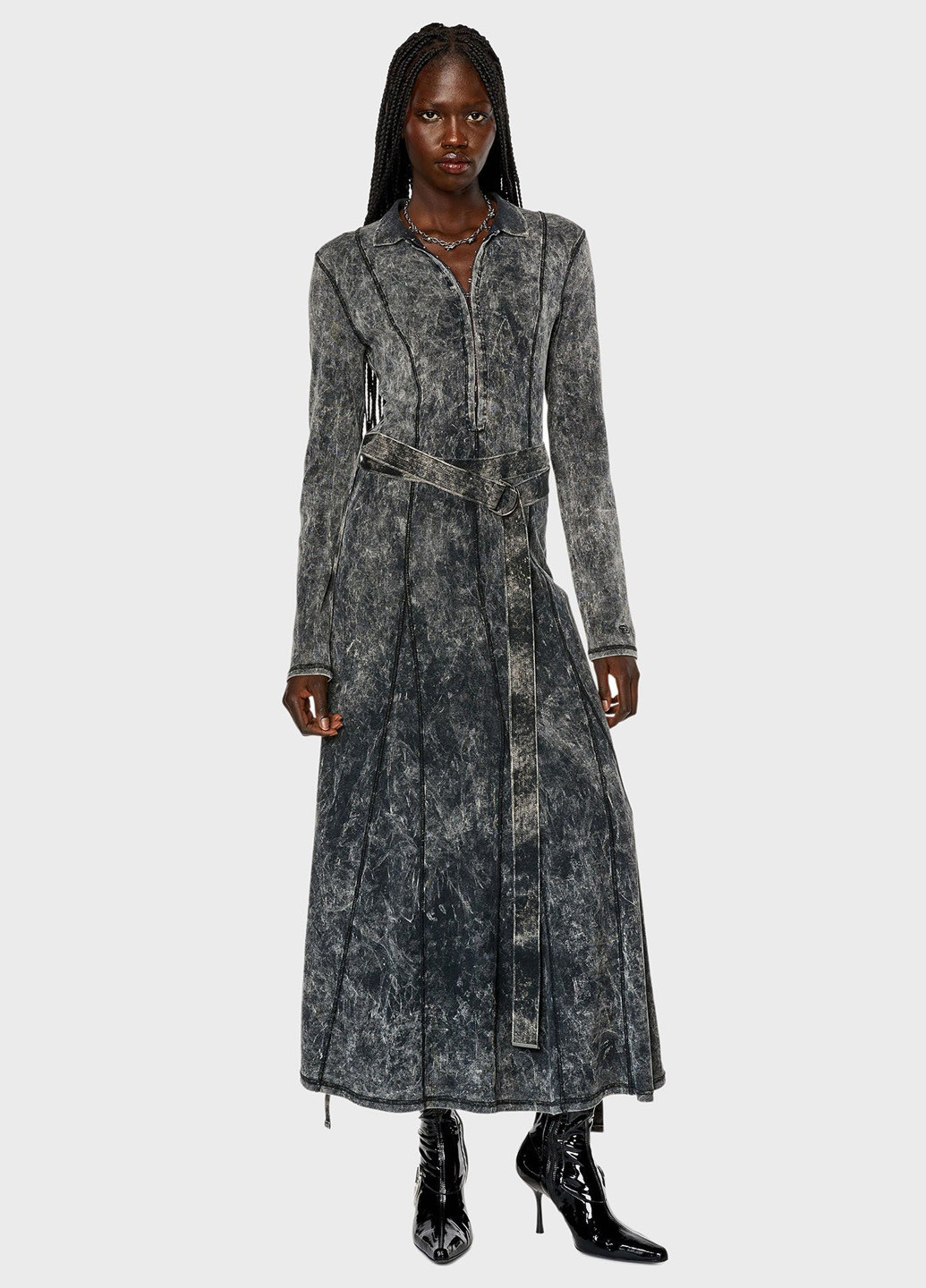 Сіра кежуал сукня Diesel тай-дай