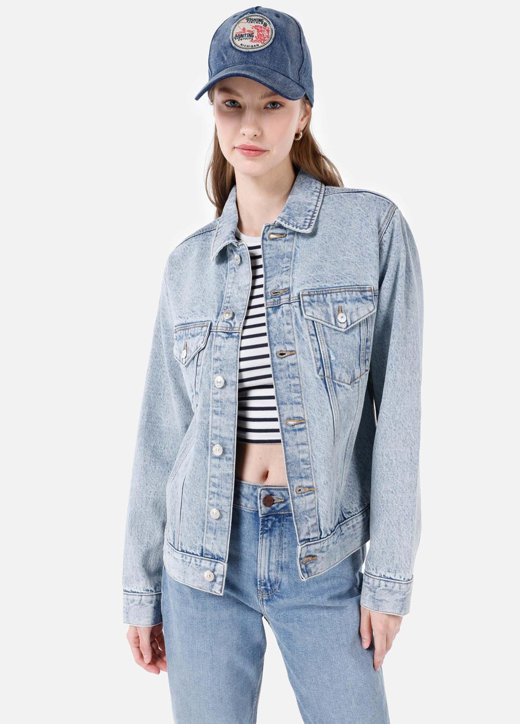 Блакитна демісезонна куртка куртка-піджак Colin's