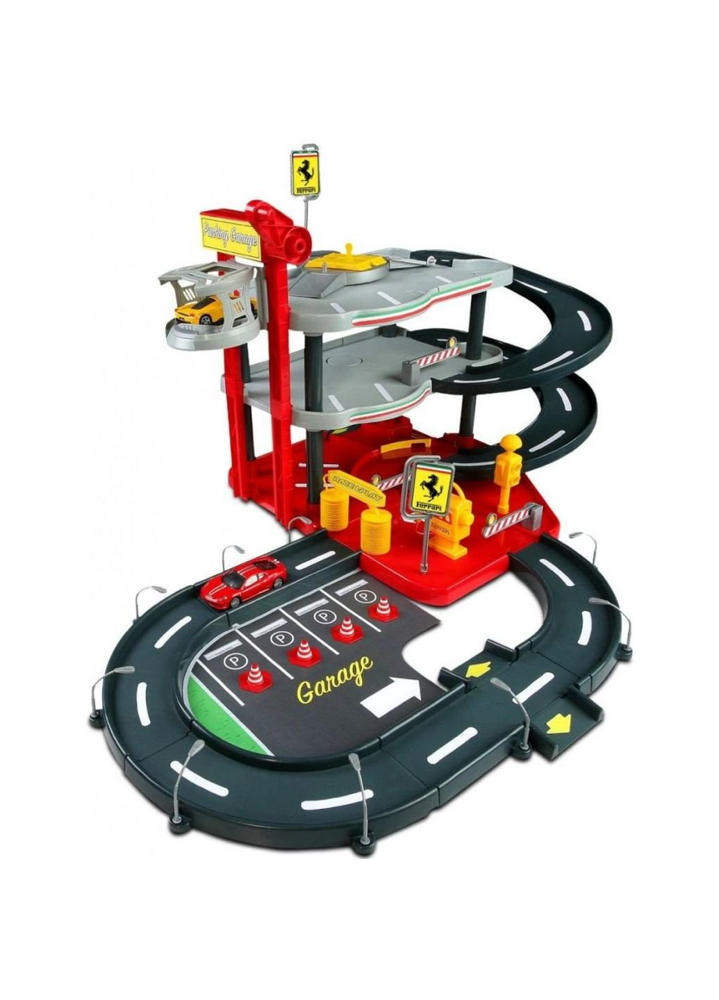 Игровой набор Гараж Ferrari (3 уровня, 2 машинки 1:43) (18-31204) Bburago (254083351)