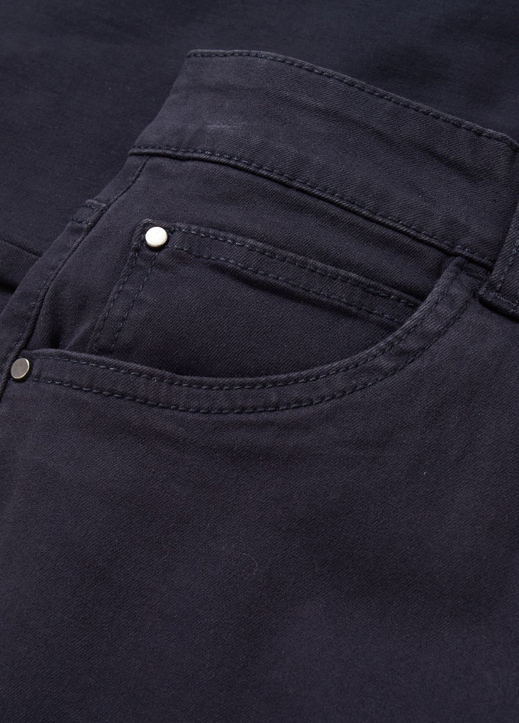 Темно-синие кэжуал демисезонные зауженные, укороченные брюки C&A
