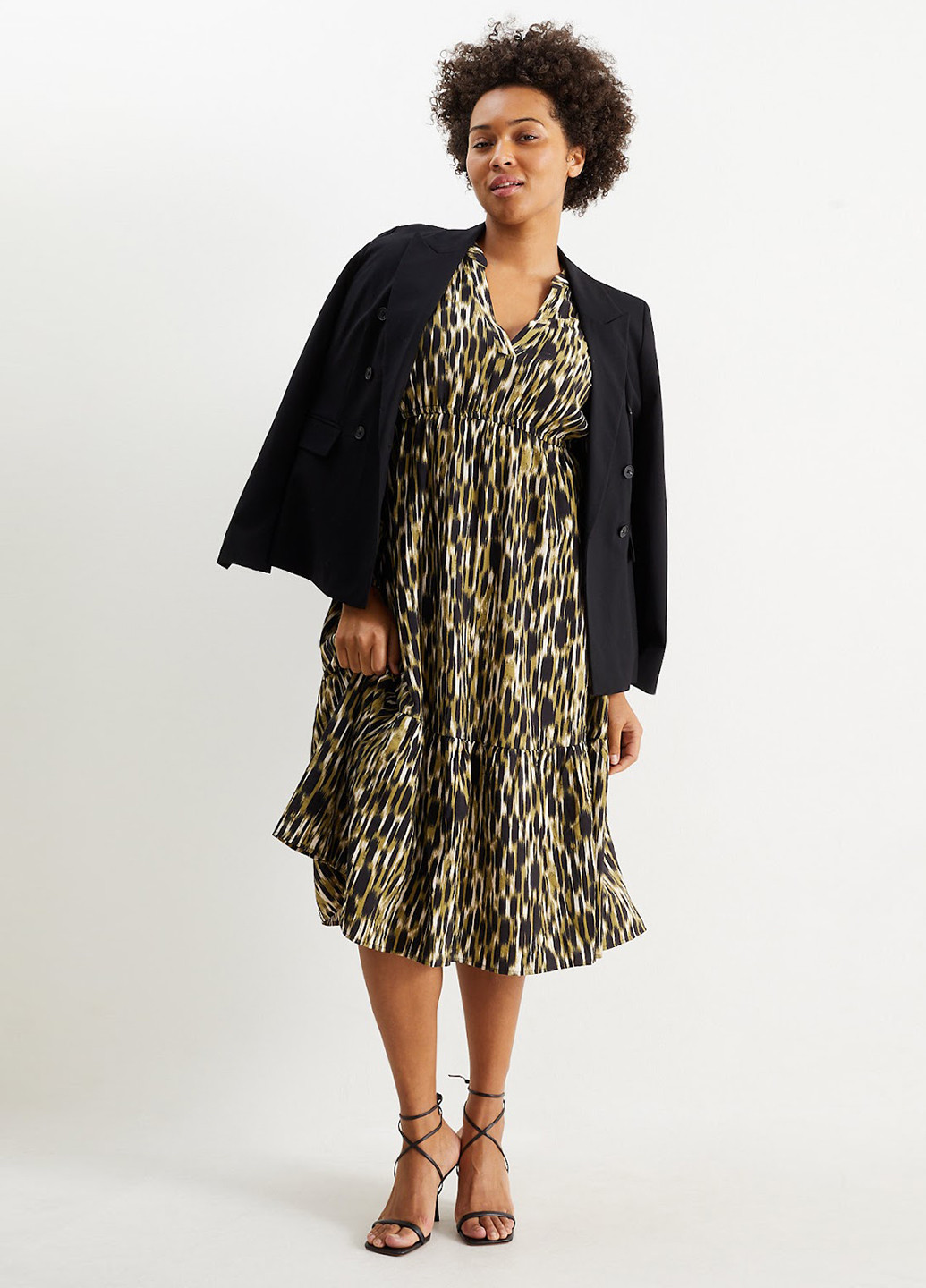 Комбінована кежуал сукня а-силует C&A з абстрактним візерунком