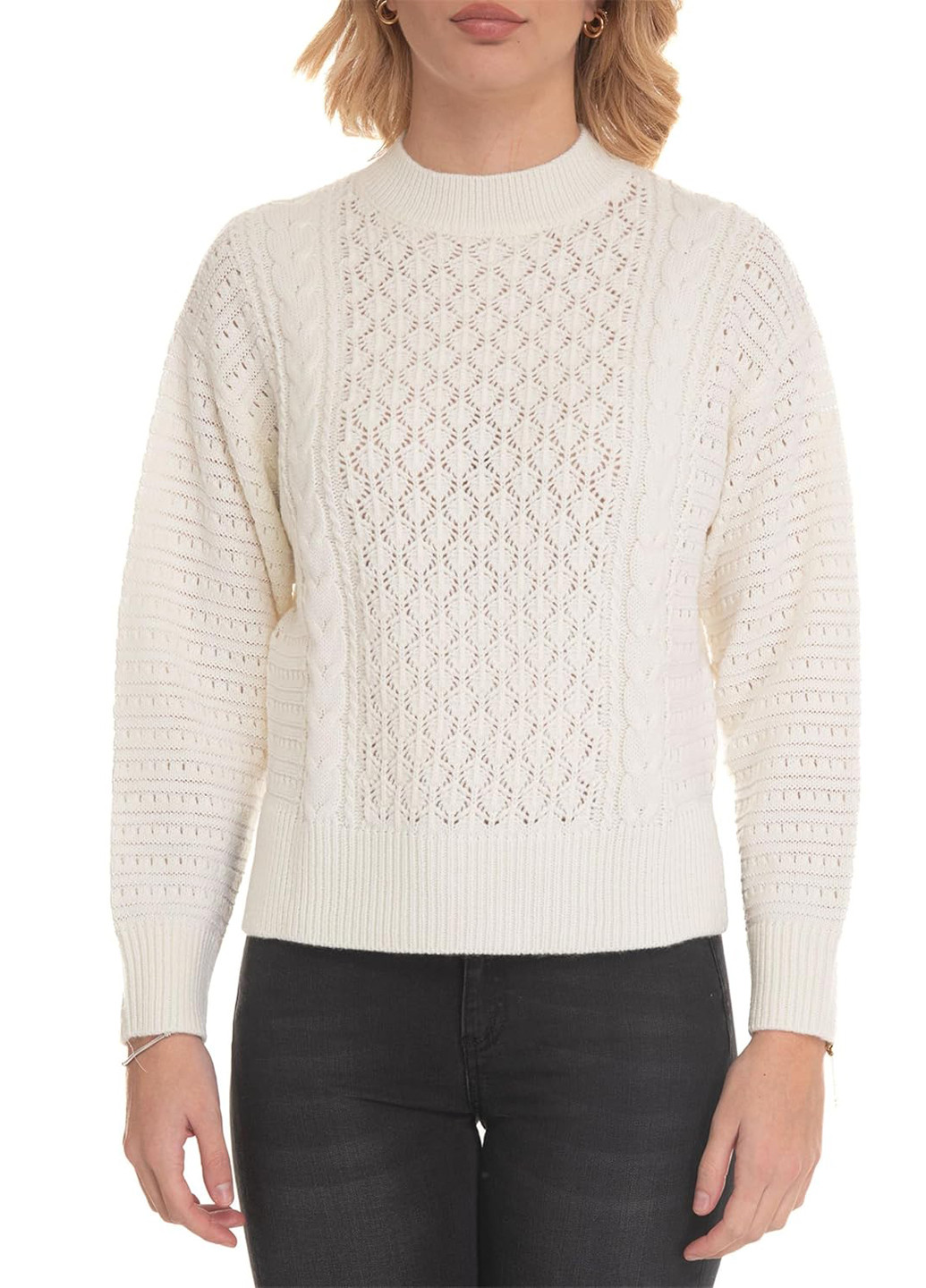 Молочний демісезонний светр джемпер Guess