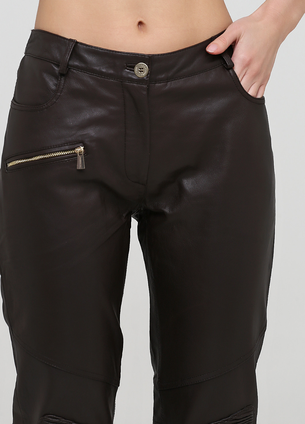 Темно-коричневые кэжуал демисезонные зауженные брюки Trussardi