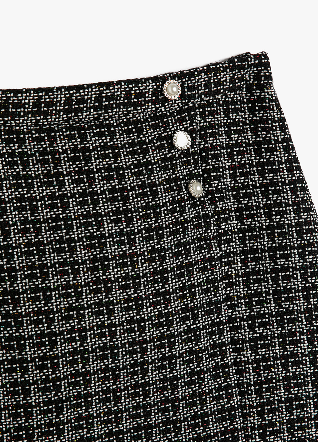 Черно-белая кэжуал с геометрическим узором юбка KOTON