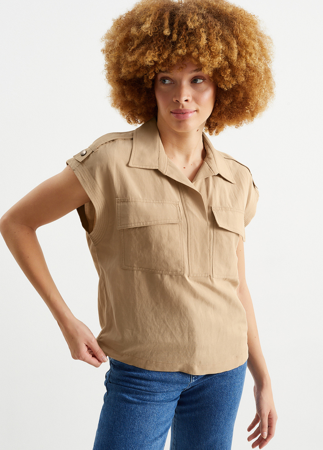 Бежевая блуза C&A